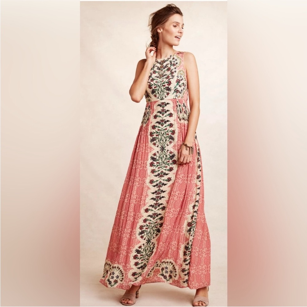 Embroidered/Beaded Anthropologie Maxi Dress